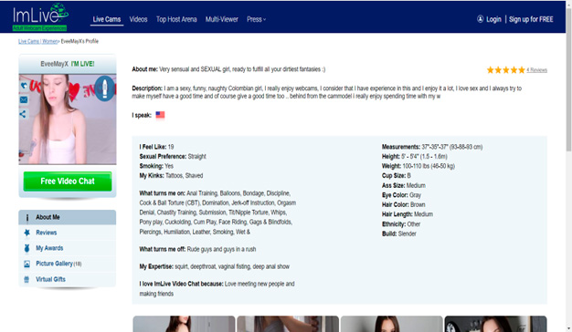 imlive - Model’s Profile Page